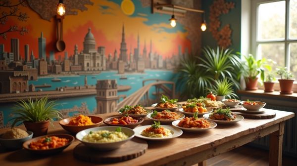 Voyagez en cuisinant : réunir cuisine du monde et rencontres surprenantes